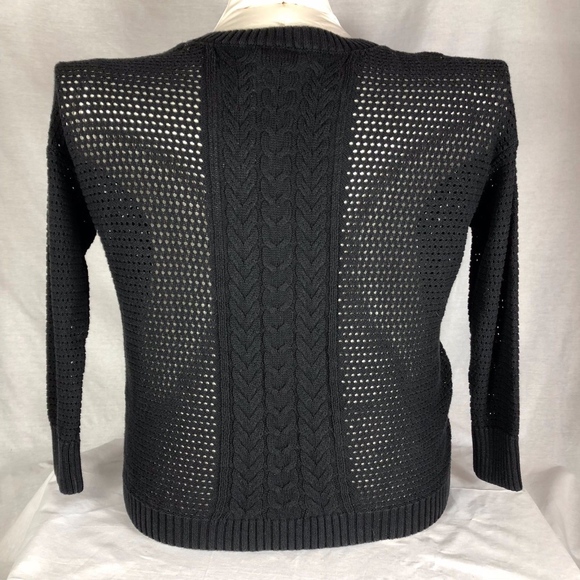 Lane-Bryant-Sweater-Womens-Black-Cable Knit 18 - Picture 3 of 8